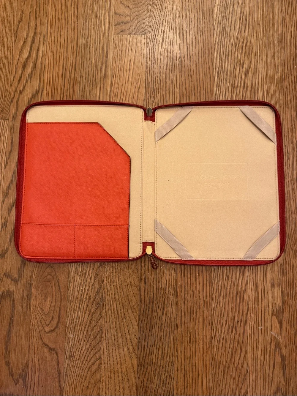 Michael Kors Orange Zip-Around iPad Case. Fits 7.5” X 9.5” iPad